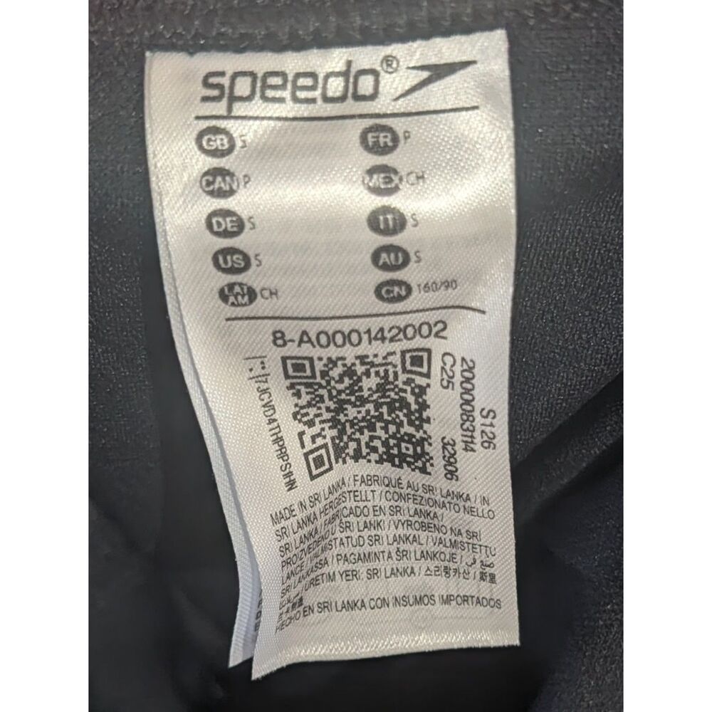 Speedo Solid Scoop Neck One Piece Swimsuit Size Small NWT Anthracite Competitive - Picture 5 of 5